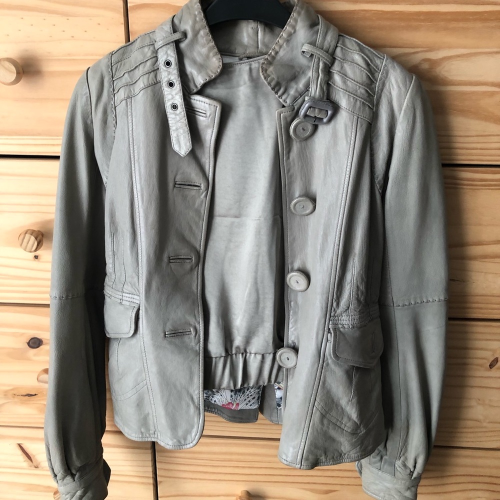 COPY - Mackage lamb leather jacket Grey-green